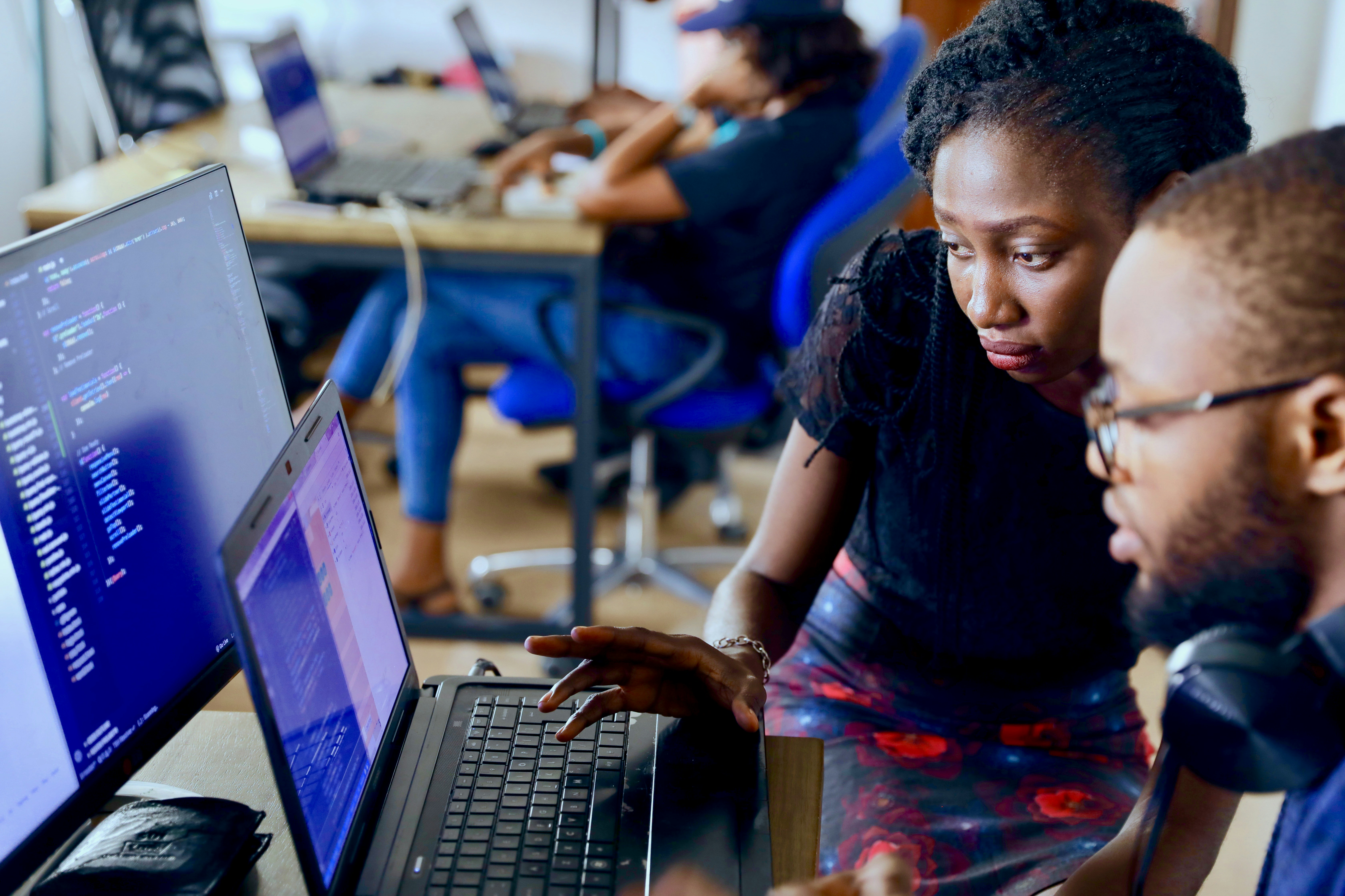 People working on tasks